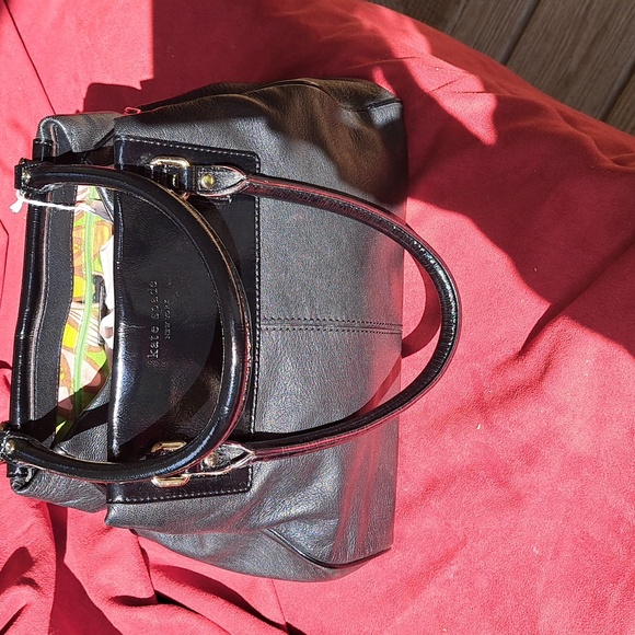 Kate Spade Black Leather Shoulder Bag Excellent Conditi - Picture 11 of 11